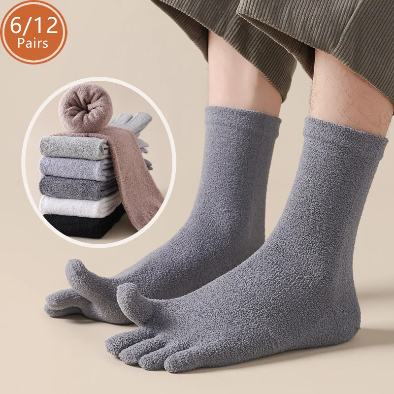 6/12 Pairs Thick Thermal Split - Thermal Sock Winter 评论和价格